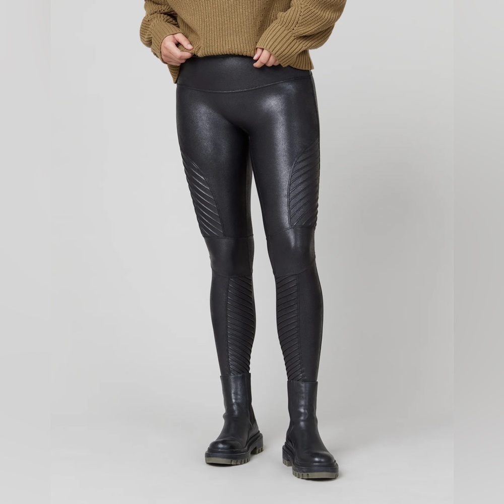 SPANX Motto Faux Leather Leggings